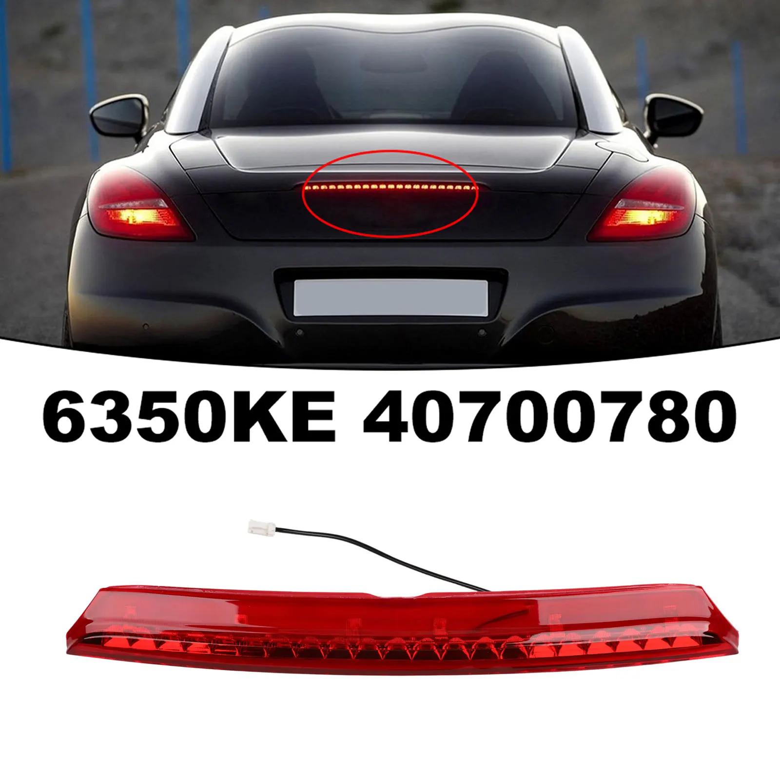 Rear Brake Replacement ABS PC Third Brake Light Rear Center Lamp Easy To Install Easy To Use Practical Replacement