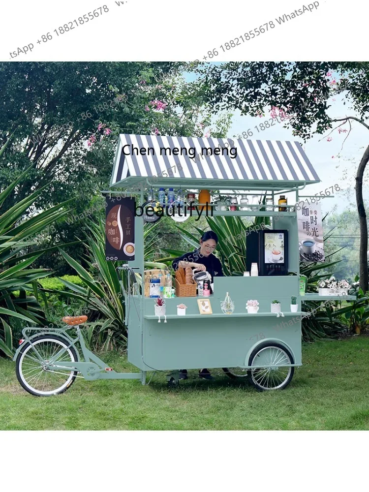 cc182Mobile Stall Car Catering Milk Tea Coffee Ice Cream Sales Truck Mobile Meichen Prop Car Nordic
