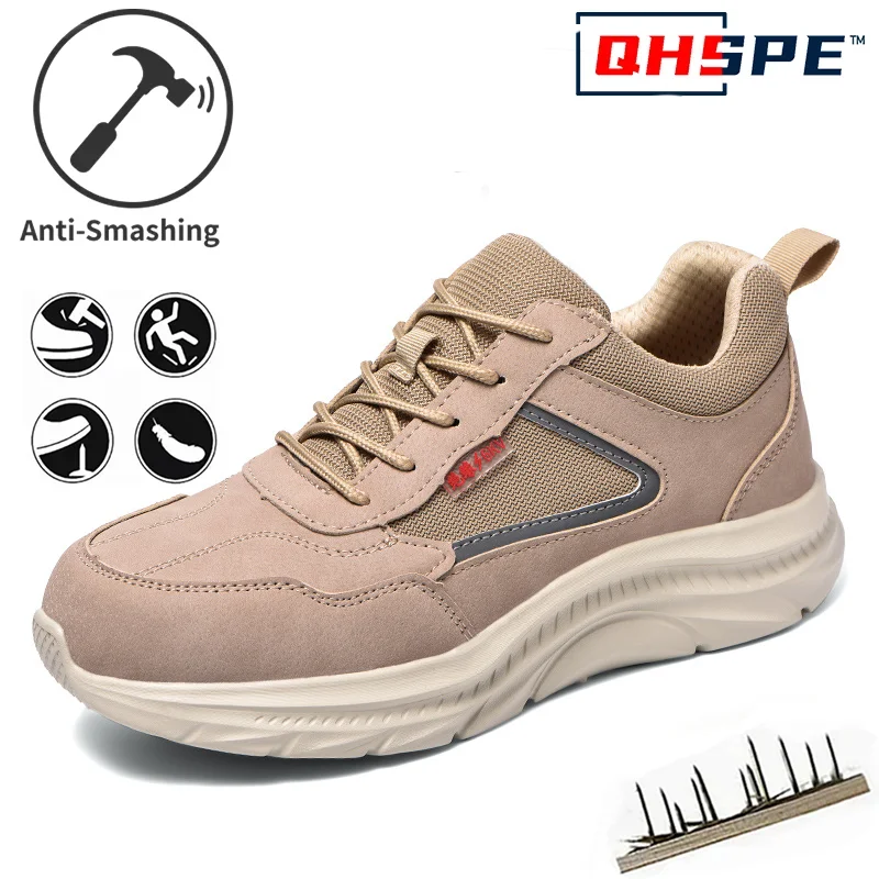 أحذية العمل الرجال أحذية حماية العمل تنفس مكافحة تحطيم ثقب مريحة الرجال سلامة التنس غطاء صلب لأصبع القدم ثقب