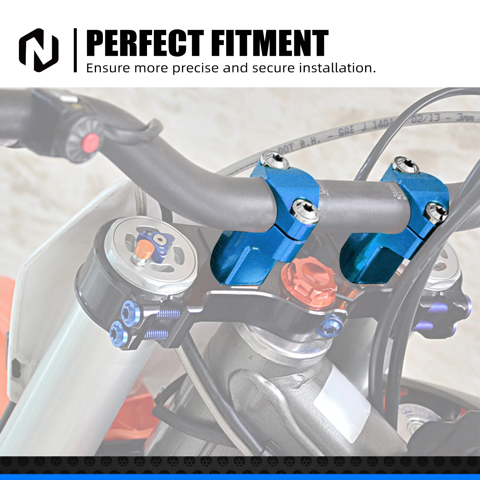 ل Husqvarna TE 300 TE 250 FE 250 FE 350 FE 450 501 2016-2023 52 مللي متر المقود الناهض المشبك ل KTM EXC 300 ل GasGas EC 300 #6