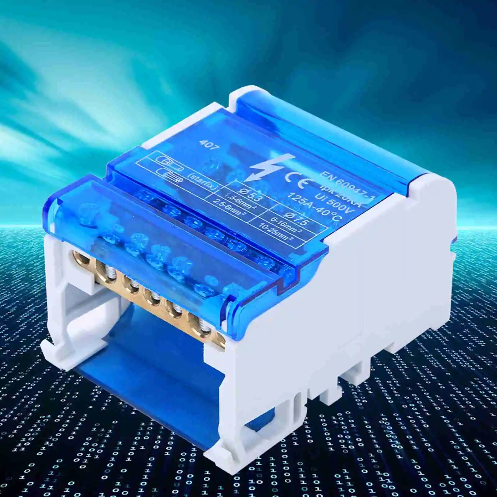 407 Terminal Distribution BoxDin Rail 4-Level Single Phase Junction Case With Transparent Cover