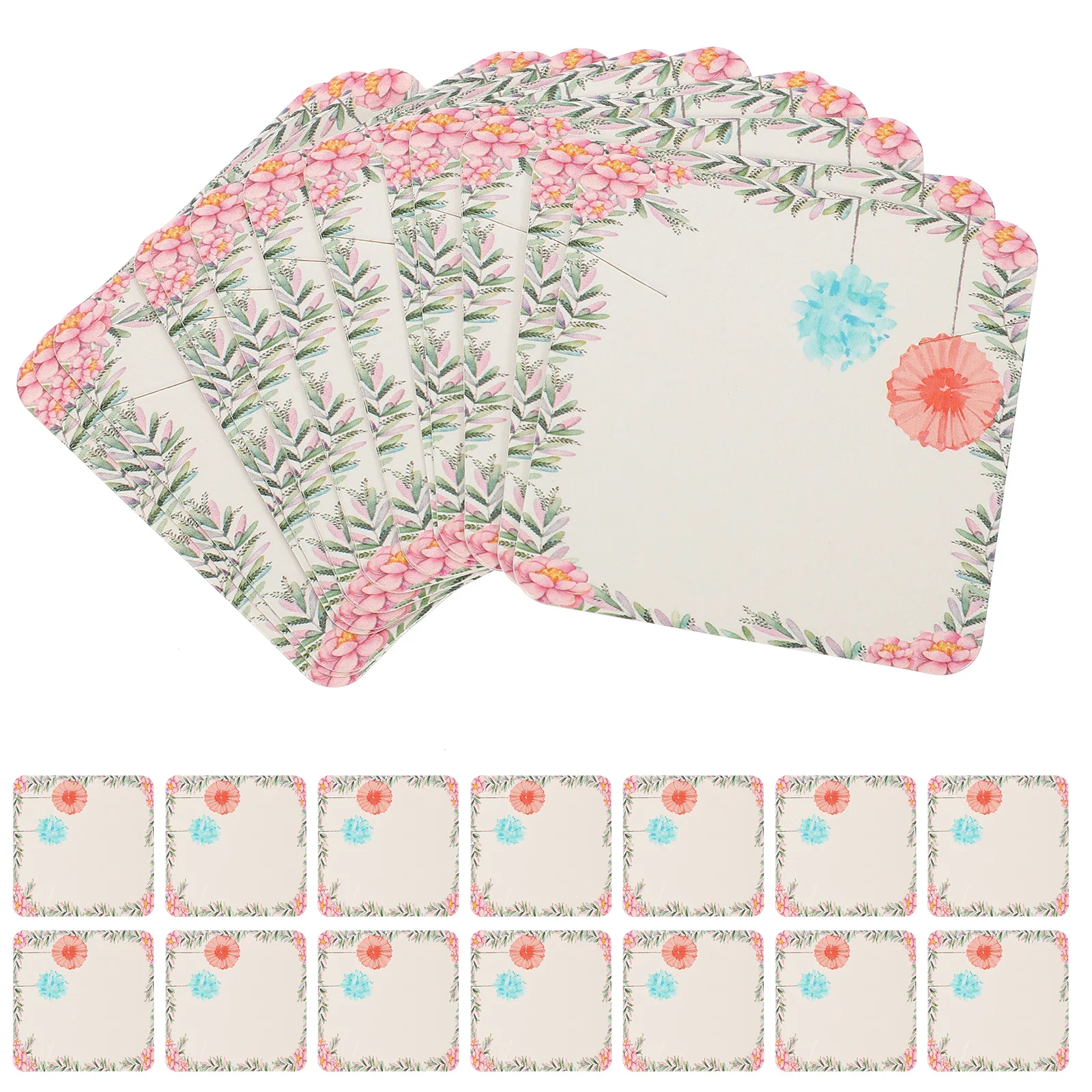 

100pcs Necklace Cards 5x5cm White Keychain Packaging Cards Paper Jewellery Packaging Supplies for Earrings Bracelets Gift Box