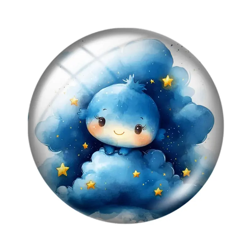 لطيف سحابة 12/18/20/25 مللي متر الزجاج كابوشون قلادة سوار قلادة خواتم للمجوهرات التجريبي أقراط الظهر صنع النتائج #5