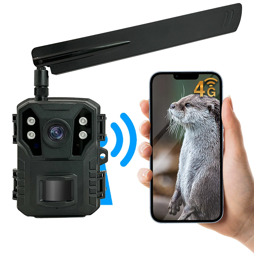 

2024 NEW Mini 4G Hunting Trail Outdoor Game Camera With Solar Panel 4K FHD Video And Audio IP66 Hidden Spy Two-Way Voice