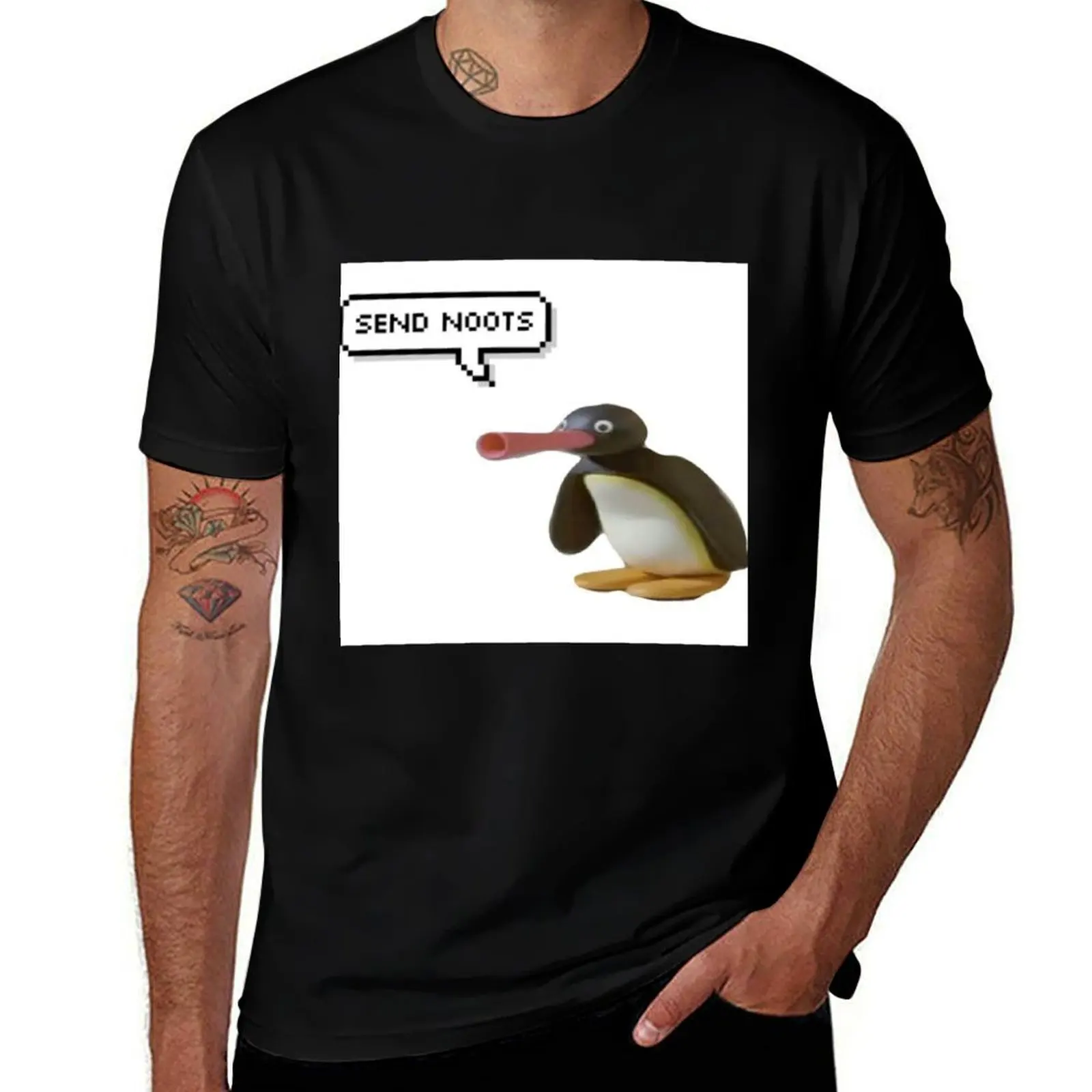 Pingu- Send Noots T-Shirt Mechanic Work Tee Shirt T-Shirt