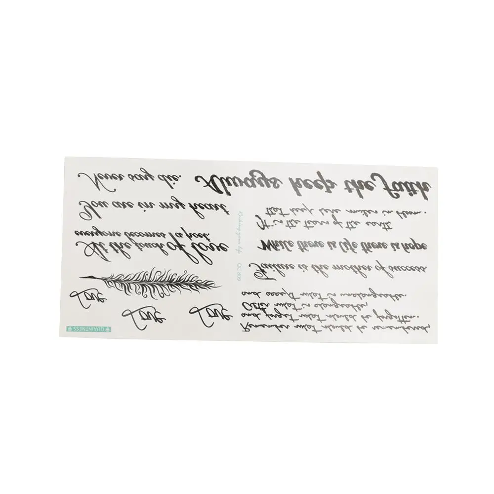 

Татуировки 2 шт., водостойкий инструмент для татуировки с английским алфавитом, съемная наклейка с алфавитом, татуировка и боди-арт, боди-арт, татуировка, наклейка