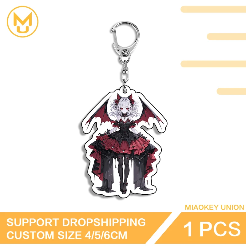 Beautiful Demon Girl Butt Creative Personality Standing Posture Double Sided Key Chains Unisex Adjustable Amusing Jewelry