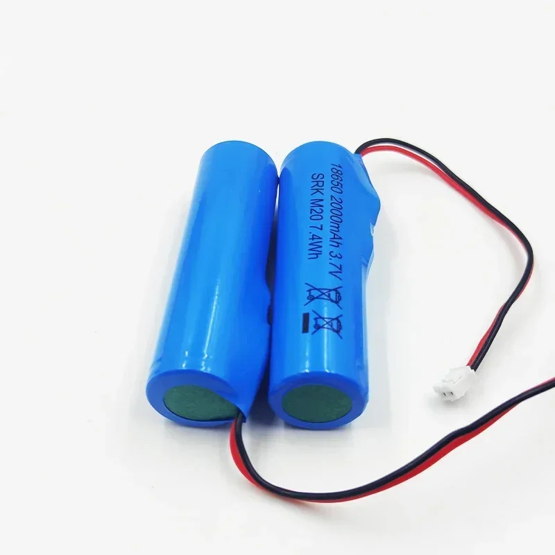 PURFIELD 3.7V 2000mAh Rechargeable Lithium Battery 18650 Li-ion with PCB PH2.0-2P Battery for Fishing LED Light Bluetooth 4.2V