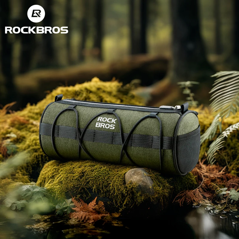 ROCKBROS Cycling Handlebar Cylinder Bag 2L Storage Capacity Wearable Bicycle Bag Front Handlebar Convenient MTB Bike Accessories