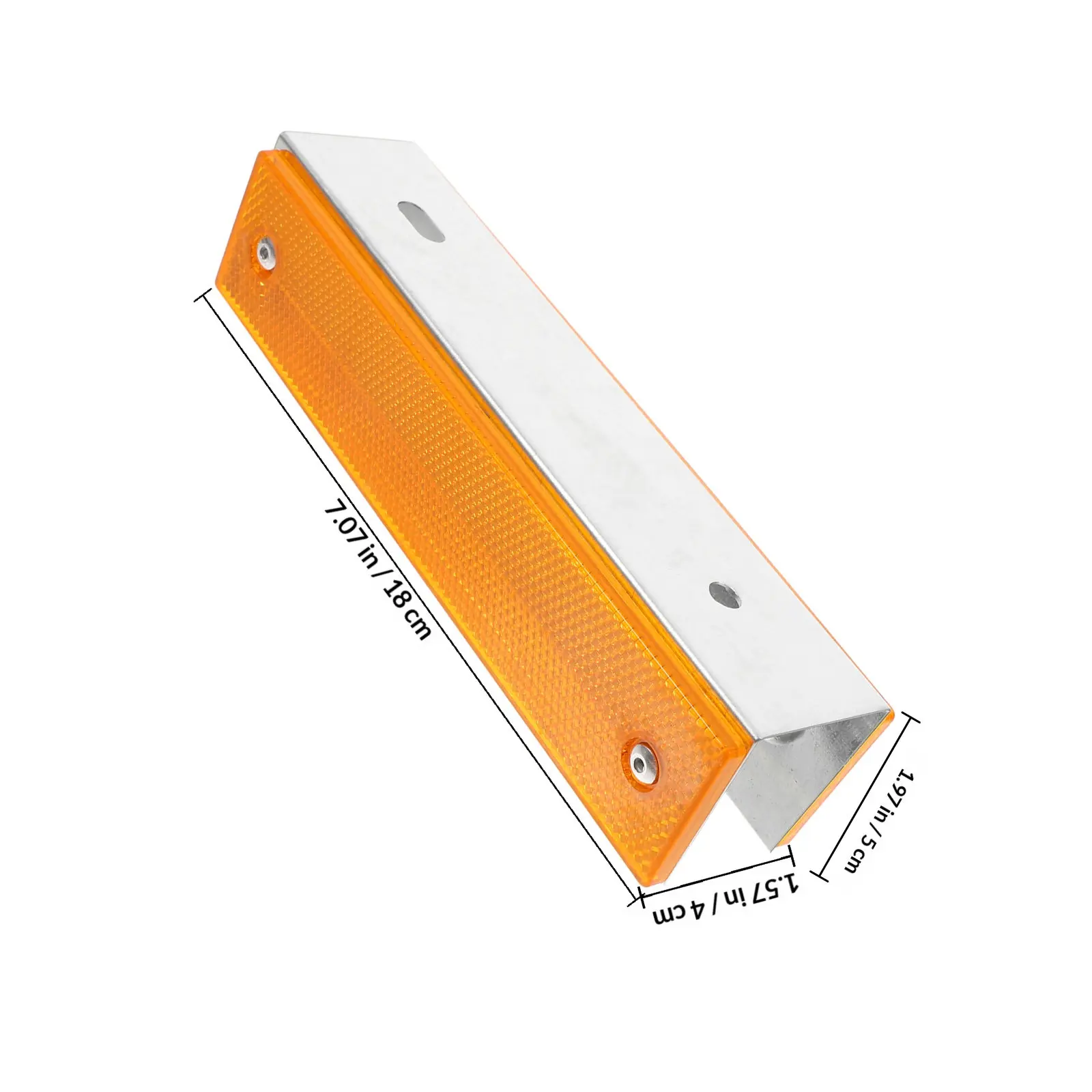 2Pcs Rectangular Road Safety Marker Reflective High Visibility Outdoor Road Pavement Studs Traffic Control Signs
