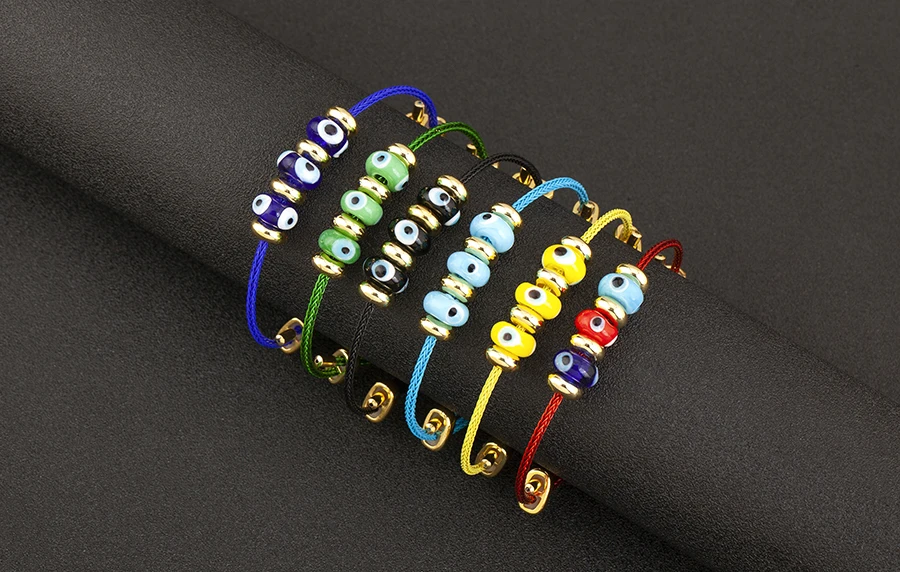 Nidin Neue Mode Glück Türkischen Bösen blick Seil Armband Einstellbar Für Frauen Weibliche Punk Stil Persönlichkeit Design Schmuck Geschenke – Detail 6