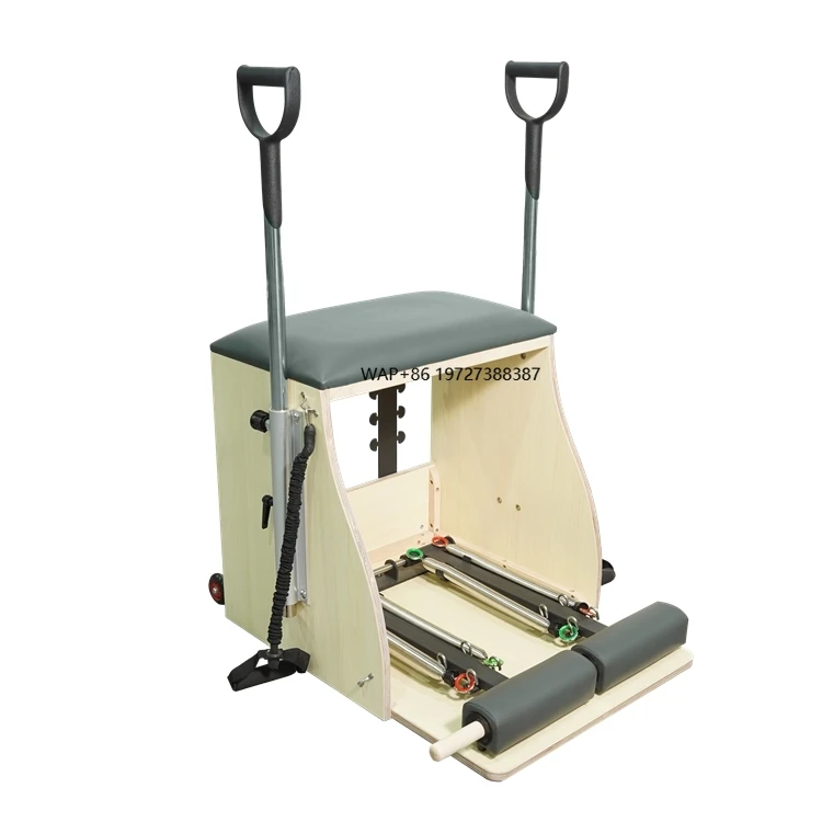 كرسي Wunda المستقر من خشب القيقب، ملحقات بيلاتيس منزلية للاستوديو الاحترافي، كرسي بيلاتيس #1