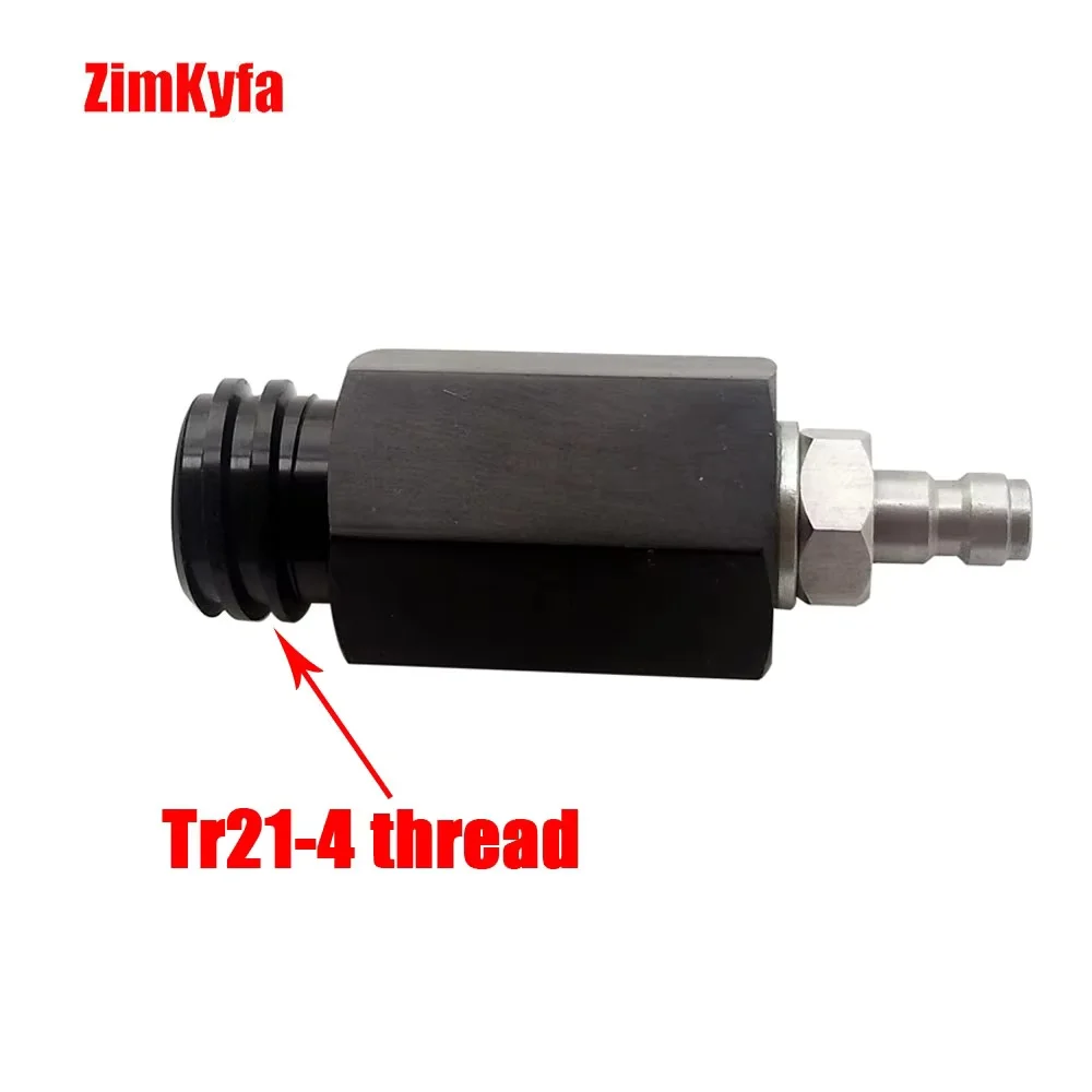 8mm Male Quick Disonnect Adapter for Sodastream Tr21-4 Threads Soda Maker Machine to External CO2 Tank Bottle,Black and Silver
