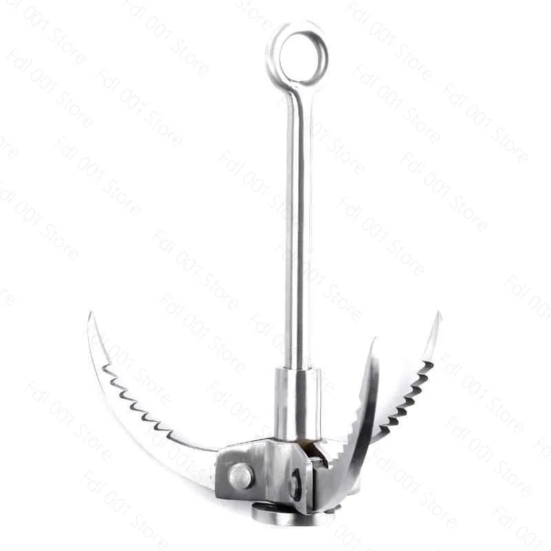 Stainless Steel Outdoor Survival Climbing Hook 4 Prongs Tiger Claw for Mountaineering Rock Climbing