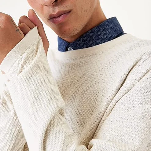 Sunine Home Autumn Winter New Large Size Men's round Ne Long Sve Knitted Sweater Base Layer Thermal Top European Sle