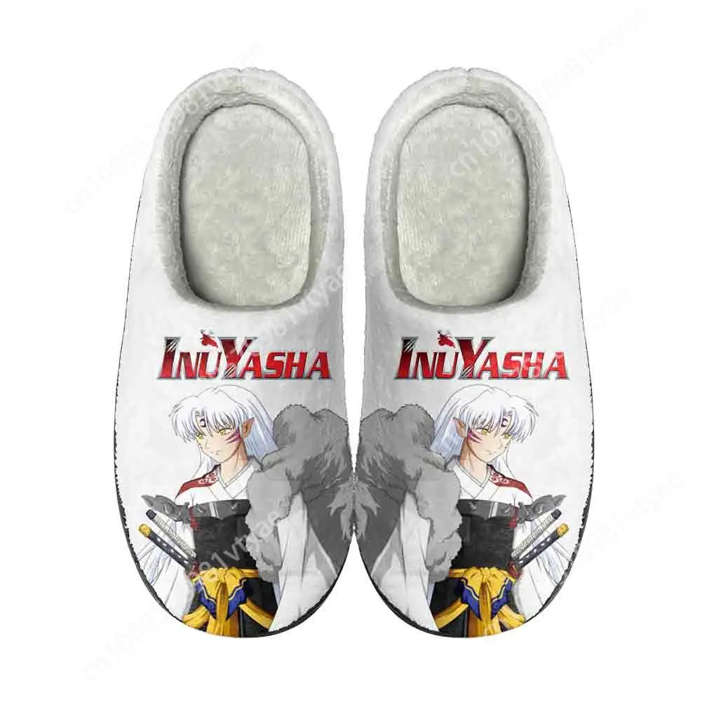 Anime Inuyasha Kikyō Home Cotton Custom Slippers High Quality Mens Womens Plush Fashion Casual Keep Warm Shoes Thermal Slipper