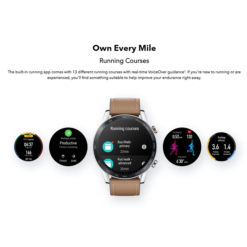 HONOR MagicWatch 2 Smartwatch 1.39 بوصة AMOLED بلوتوث ساعة ذكية معدل ضربات القلب الرياضة رصد اللياقة البدنية ساعة حزام من الجلد