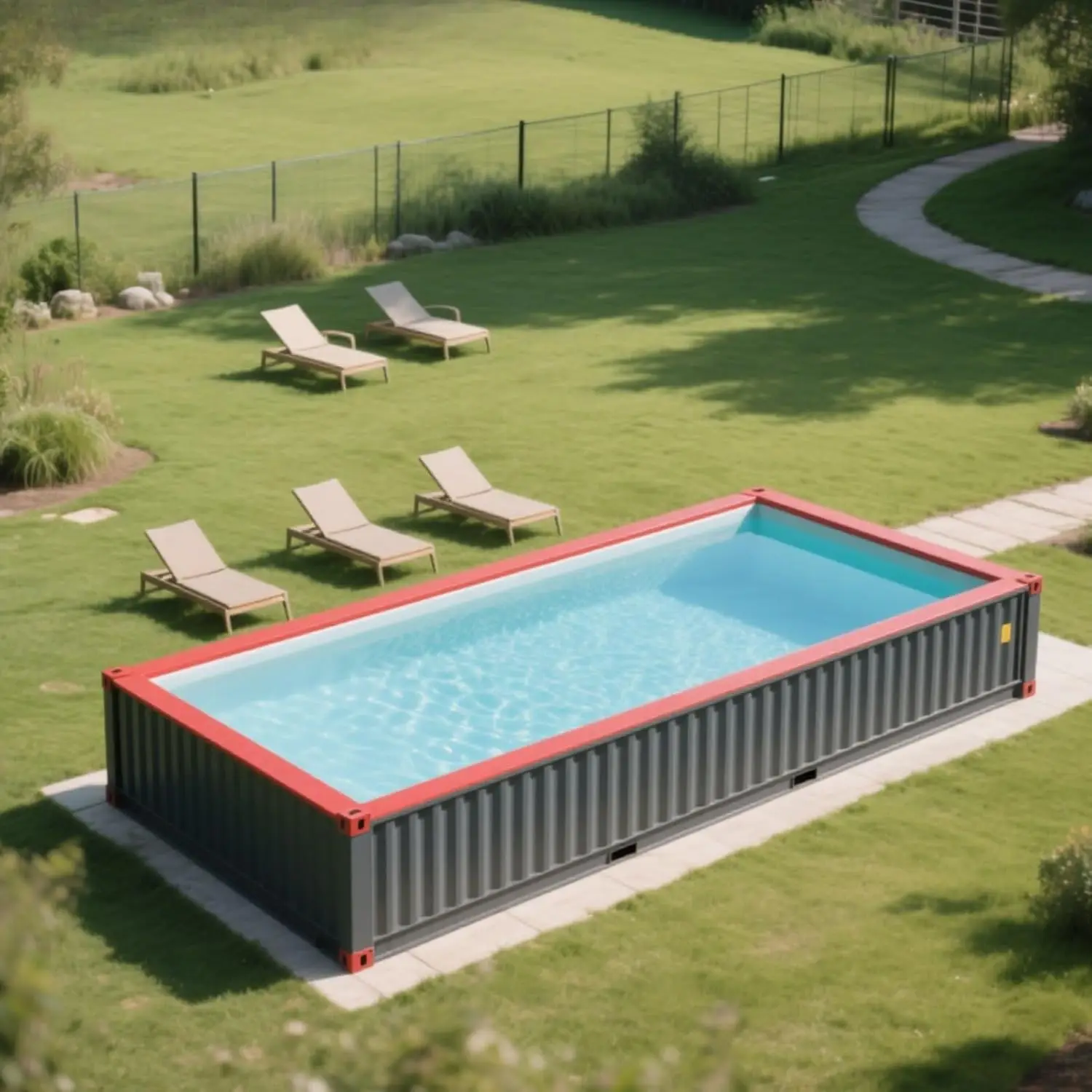 Customizable Container Swimming Pool 20ft Prefabricated Container Swimming Pool Suitable for DIY Installation in Small Yard
