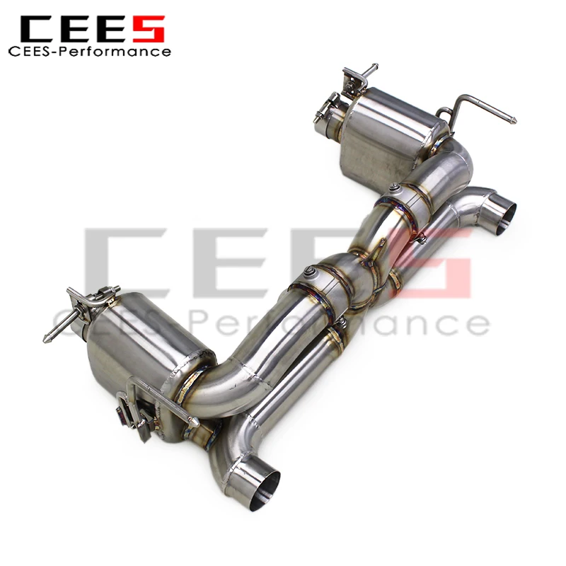 cees SUS304 Valvetronic Catback Exhaust System for Ferrari 488 V8 3.9T 2015-2019 Valved Muffler Exhaust Pipe with Remote Control