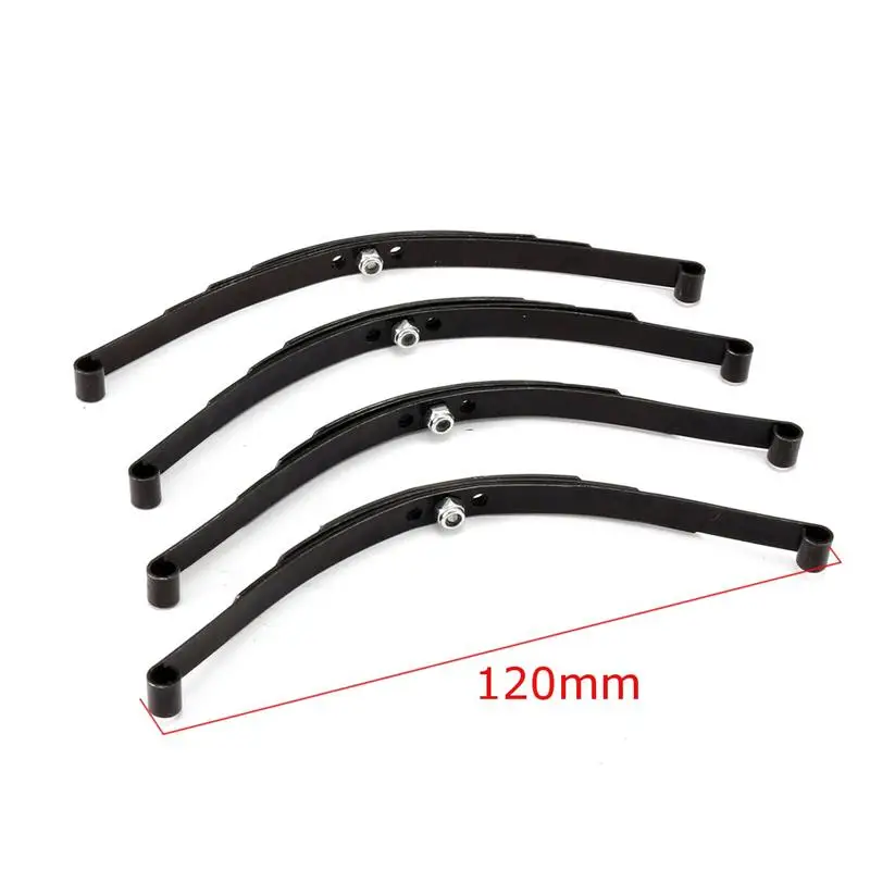 LLXA 4Pcs 1/10 Leaf Springs Set HighLift Chassis for 1/10 D90 RC Crawler Car Parts Black