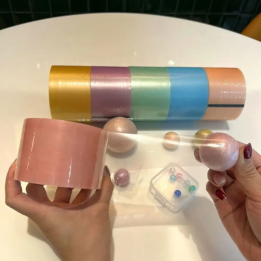 Colle multifonctionnelle pour ballon à eau bricolage, ruban de décompression unisexe, simple, nacré, ludéviation, balle collante, 6 pièces par paquet