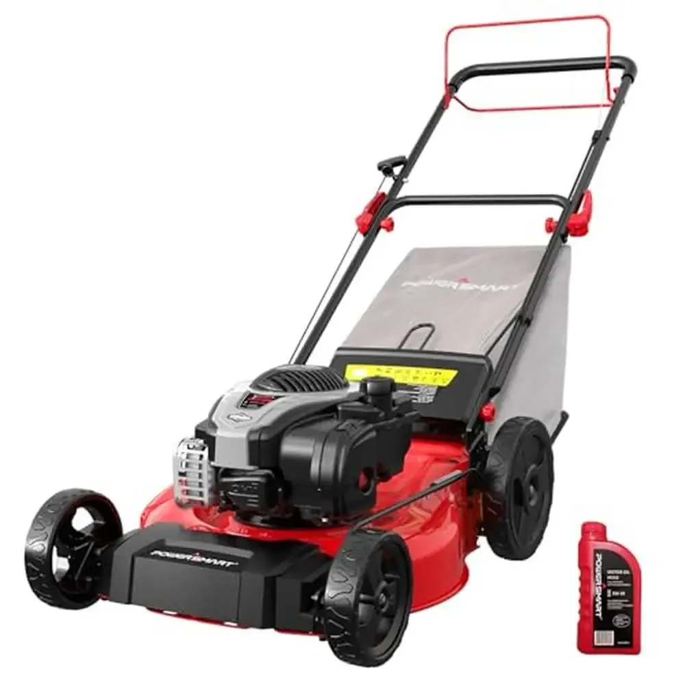 

140cc Gas Self Propelled Lawn Mower with Adjustable Cutting Height and 3-in-1 Functionality Side Discharge Bushel Grass Catcher