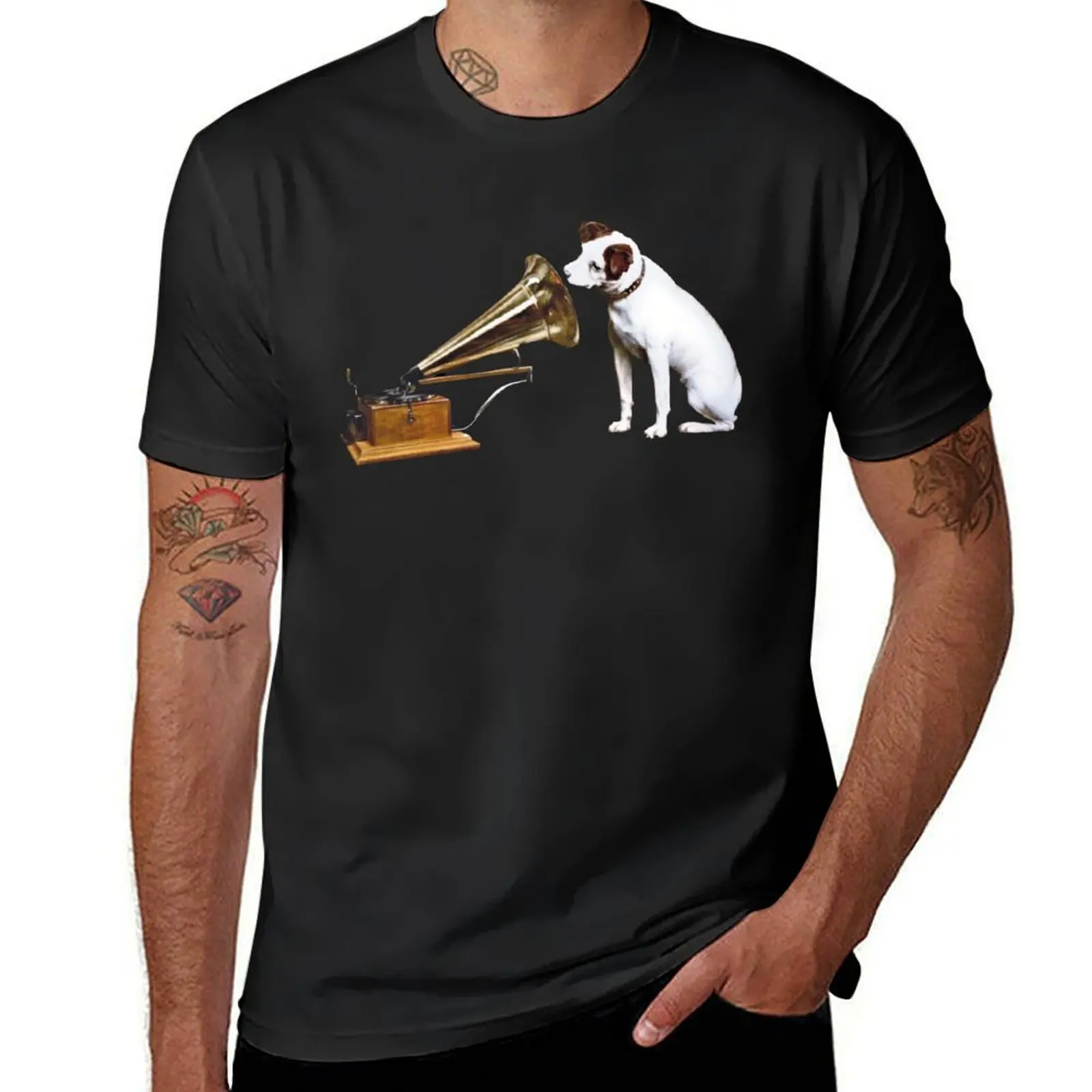 

His Master's Voice T-Shirt summer top cute tops men t shirts