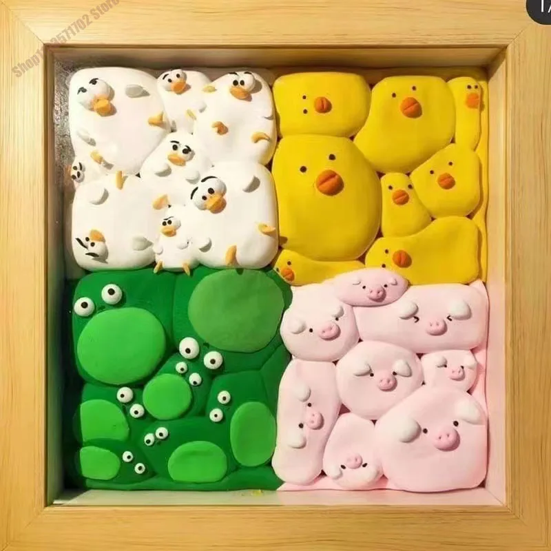 

Set of Rubber Clay Handmade Kindergarten Color Clay Morning Light Ultra Light Clay Safe and Non toxic 36 Color Children's Clay