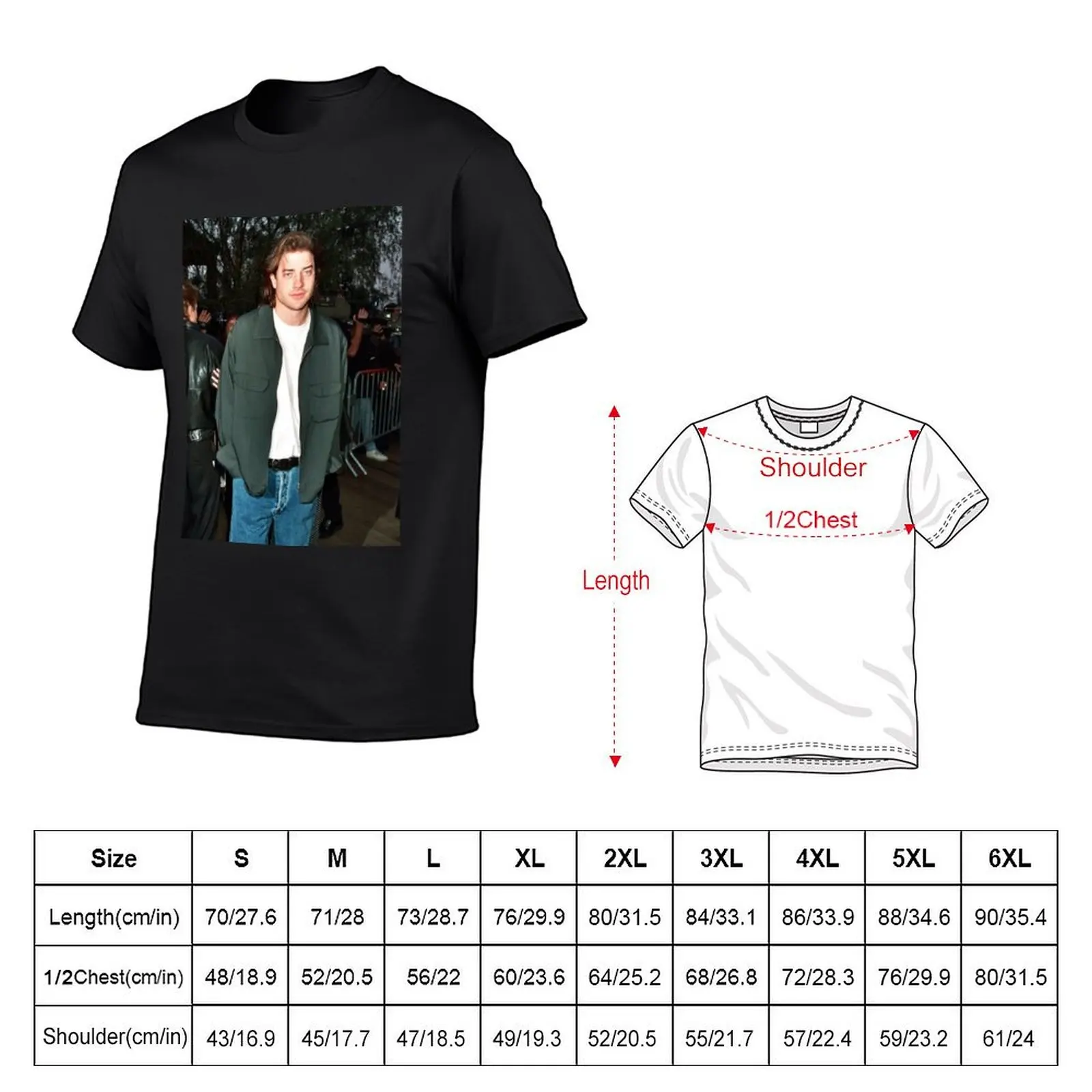 Brendan Fraser T-Shirt customs Blouse tees summer top shirts for men graphic tees