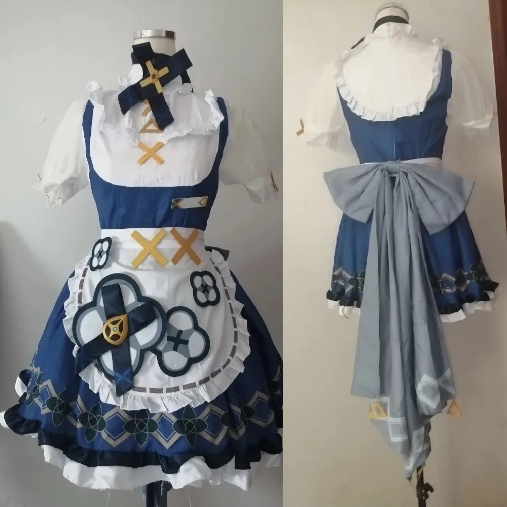 NEW Game Genshin Impact Fanart Faruzan Maid Cosplay Maid Dress Costume wig Full Set Outfit Hallowmas party Role Play Women Cos