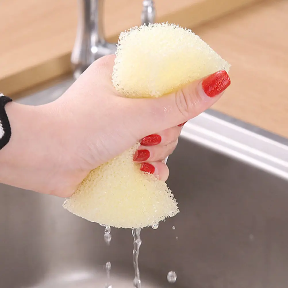 

Набор из 2 губок-мочалок высокой плотности для кухни, безопасных для посудомоечных машин, не царапающих поверхности, для глубокой очистки раковин и плит