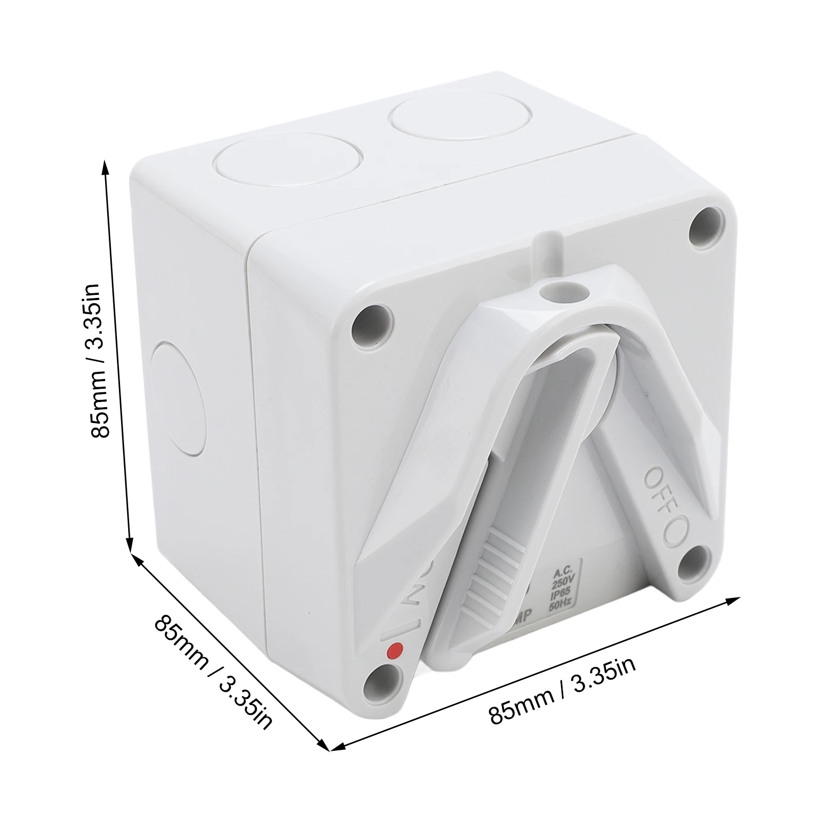 密閉型モーター切断 2P 20A IP65 防水ヘビーデューティ安全絶縁密閉型モーター切断