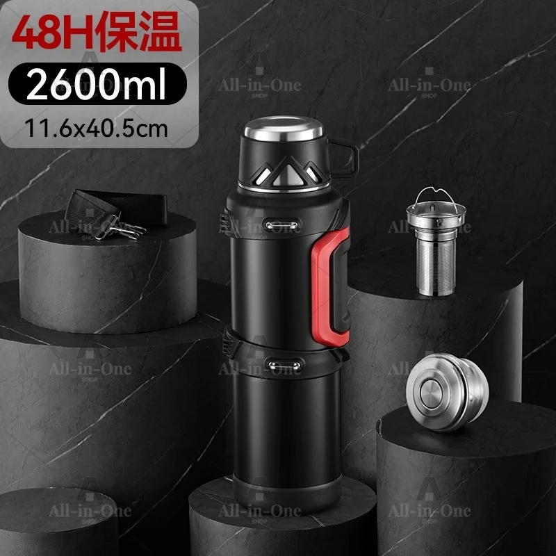 Thermal insulation pot Cold preservation Portable car hot water bottle Outdoor 316 stainless steel kettle 5L