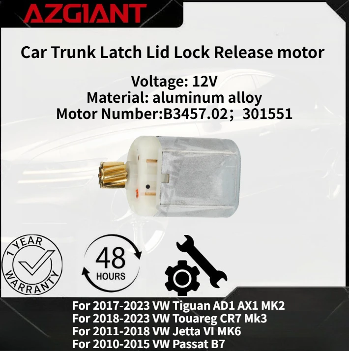 

For 2017-2023 VW Tiguan AD1 AX1 MK2/Touareg CR7 Mk3 2018-2023 Car Trunk Latch Lid Lock Release motor New high-quality parts OEM