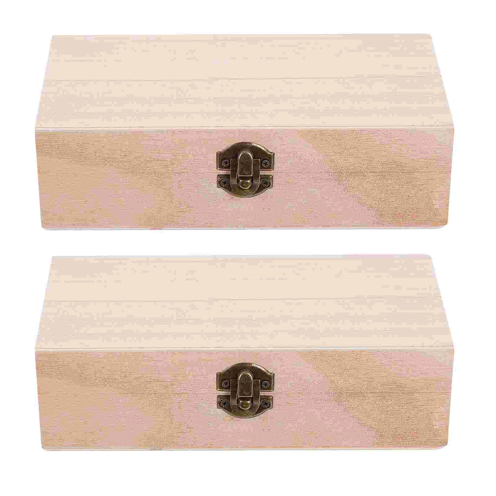 

Vintage Decor Solid Wood Storage Box Christmas Decoration Boxes Wooden