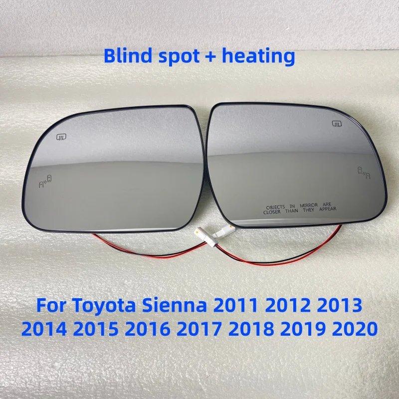 Convex Heated Blind Spot BSD BSM Rearview Mirror Glass For Toyota Sienna 2011‑2020 Left Right Side Wing Mirror Replacement Auto