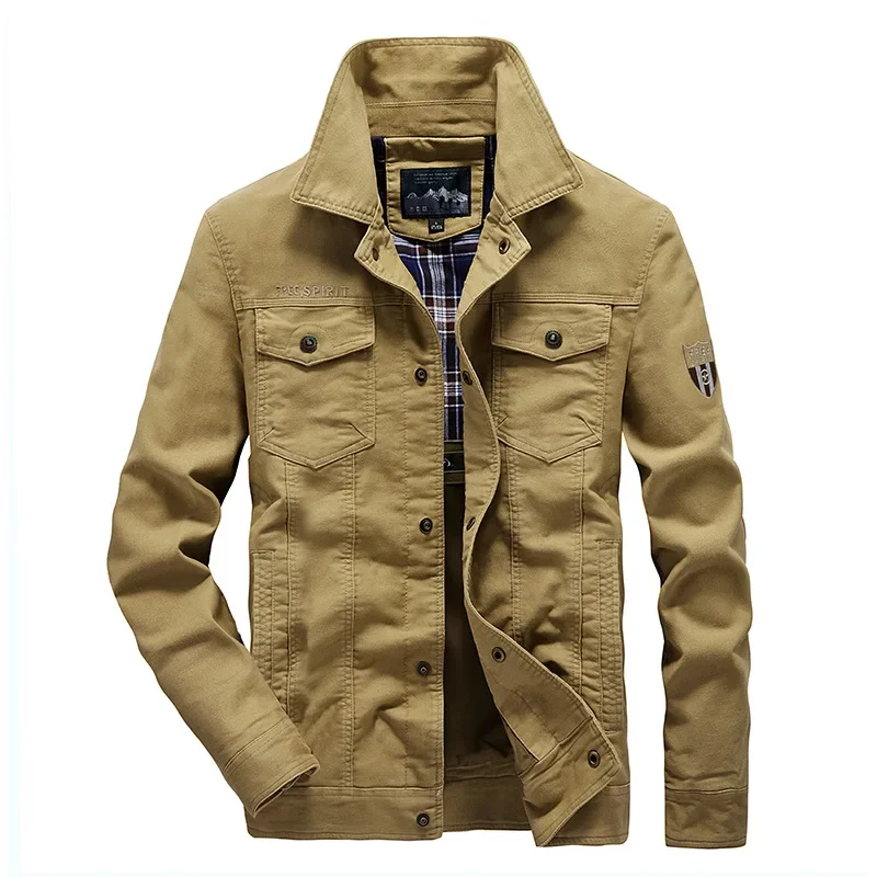 Plus Size 7XL 8XL Military Jacket Men Quality Cotton Spring Autumn Mens Jackets Multi-pockets Casual Coats Male Chaquetas Hombre