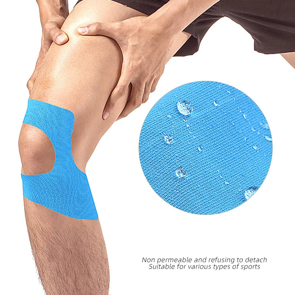5Pcs/Set Kinesiology Tape for Knees, Knee Support Tape, Precut Leg Tape for Knee Stability, Athletic Tape, Kinetic Tape for Knee