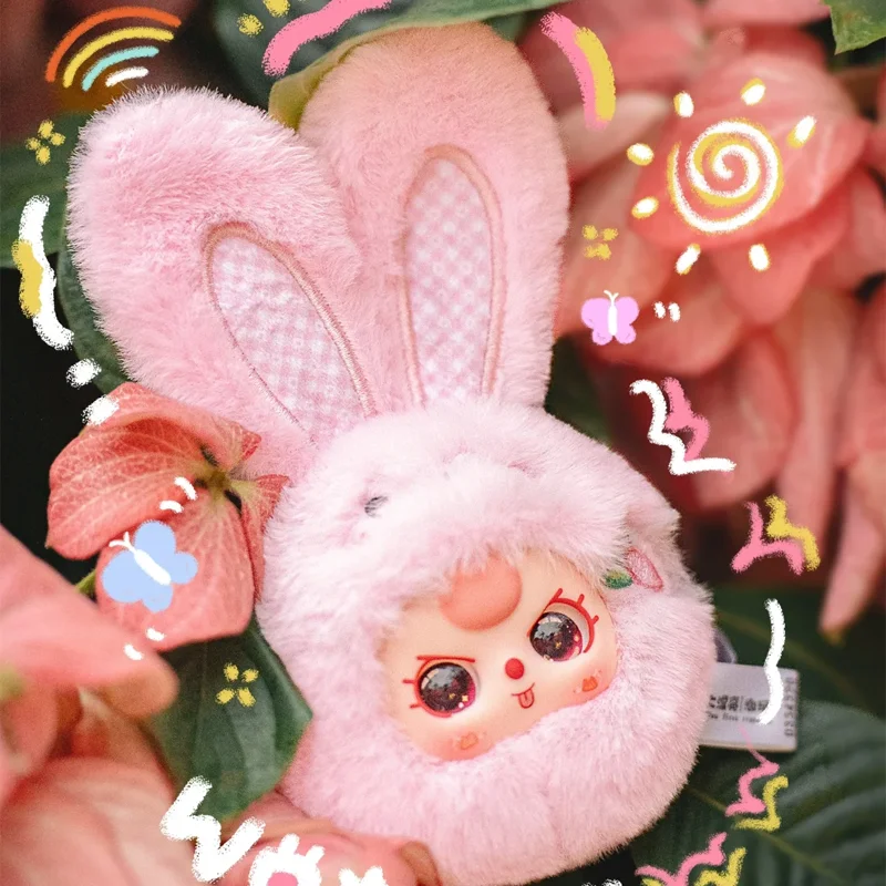 

Baby Three Mini Animal Series Cute Vinyl Doll Plush Blind Box Plush Doll Backpack Pendant Trendy Play Kawaii Collect Figure Gift