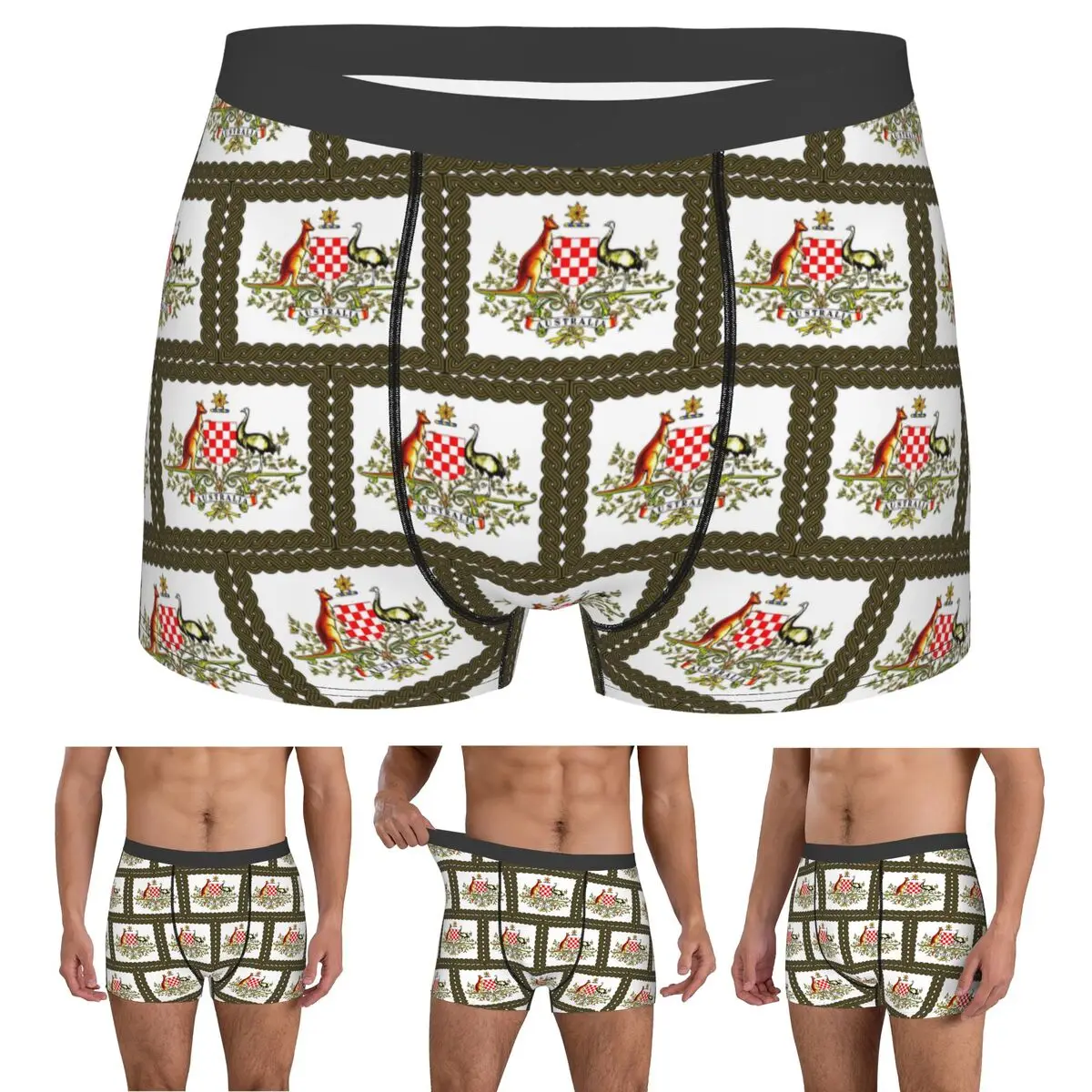 

Boxer Underpants Shorts Croatian And Australian Connection Panties Men's Ventilate Underwear for Homme Man Boyfriend Gift