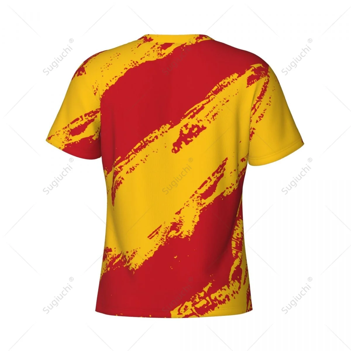 Custom Name Nunber Spain Flag Color Men Tight Sports T-shirt Women Tees jersey For Soccer Football Fans