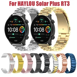 Strap For HAYLOU Solar Plus RT3 Stainless Steel Bracelet Metal Band Correa Mesh Wristband Watchband Belt Smartwatch Accessories