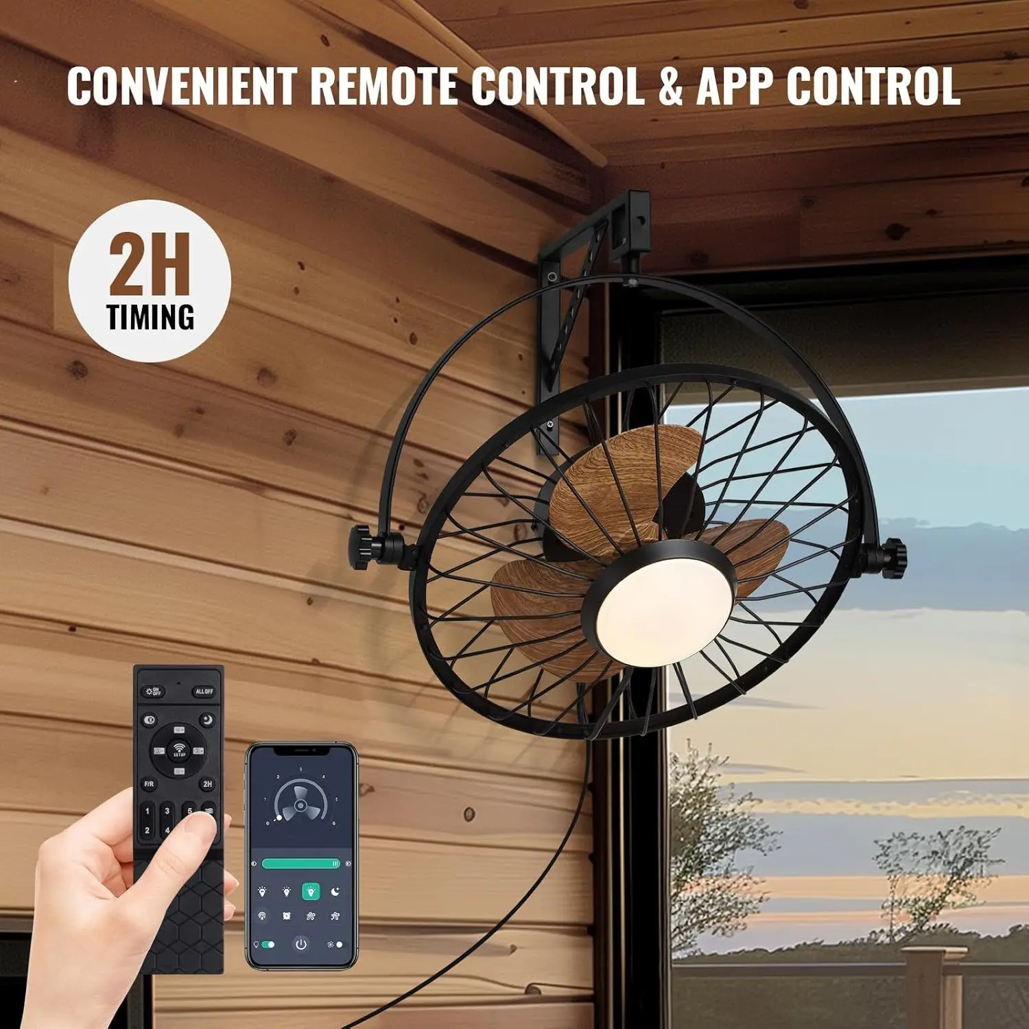 2026 New Nordic Style Fan Light for Living Room Dining Room, Bedroom, and Patio