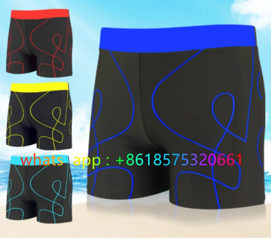 Mens Summer Trunks Swimwear Training Swim Shorts Trunks Swimsuits Boy Jammers Sports Surf Shorts Beach Volleyball Swimming Pants