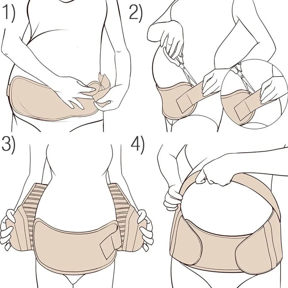 Cinturones ajustables para mujeres embarazadas, banda elástica transpirable para el vientre de maternidad, soporte Abdominal desmontable fácil de usar, Prenatal