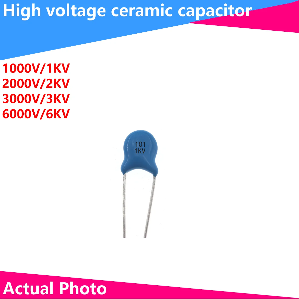 100/50/20/10pcs  High voltage ceramic capacitor 1KV 2KV 3KV 6kv 10kv 20kv 101 102 103 221 222 223 471 472 1000V 2000V 3000V 100P