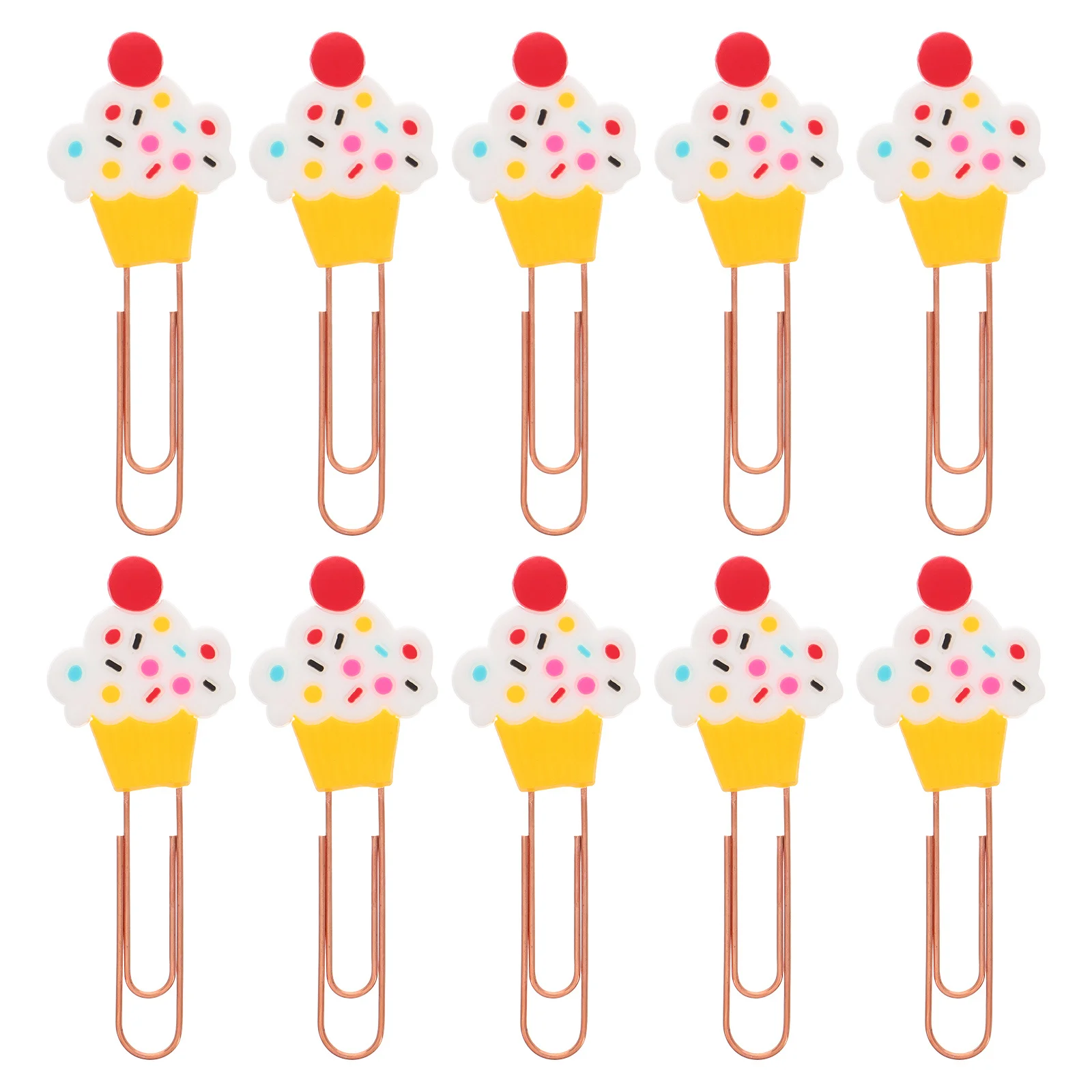 

20Pcs Fruit Paper Bookmarks Cute Cake Shaped Paper Clips Decorative Office Supplies Multifunctional Document Clip for Study and