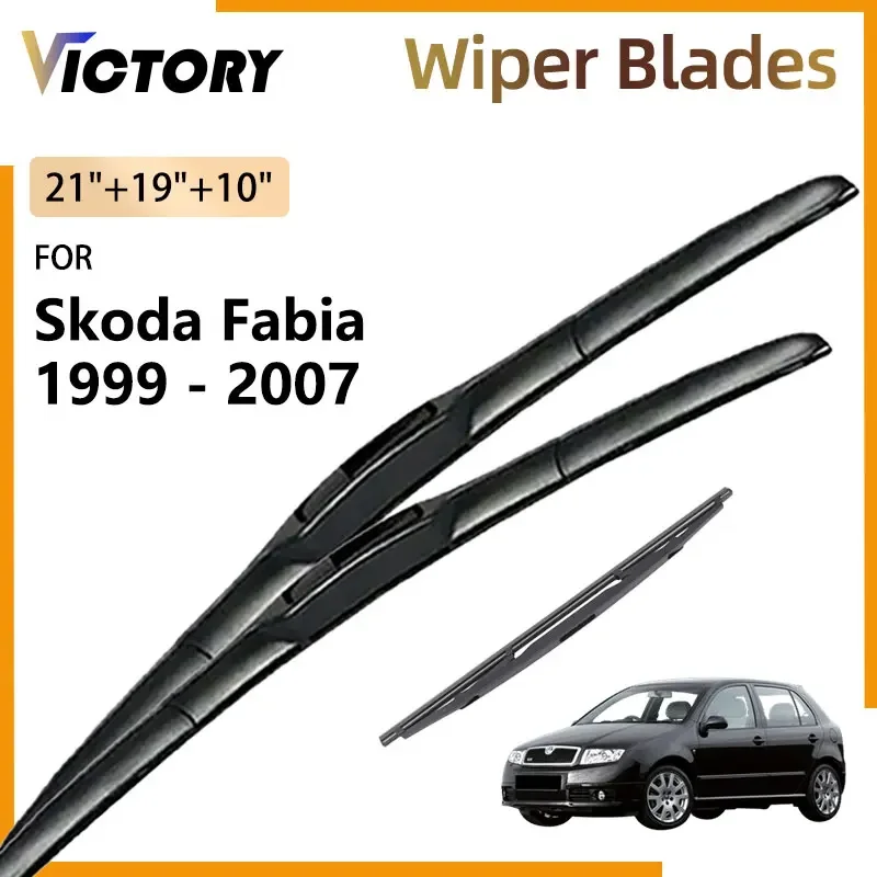 3X Car Front Rear Wiper Blade Set For Skoda Fabia 1 MK1 6Y 1999 - 2007 2005 2004 2003 2002 Accessories Windshield Window Brushes