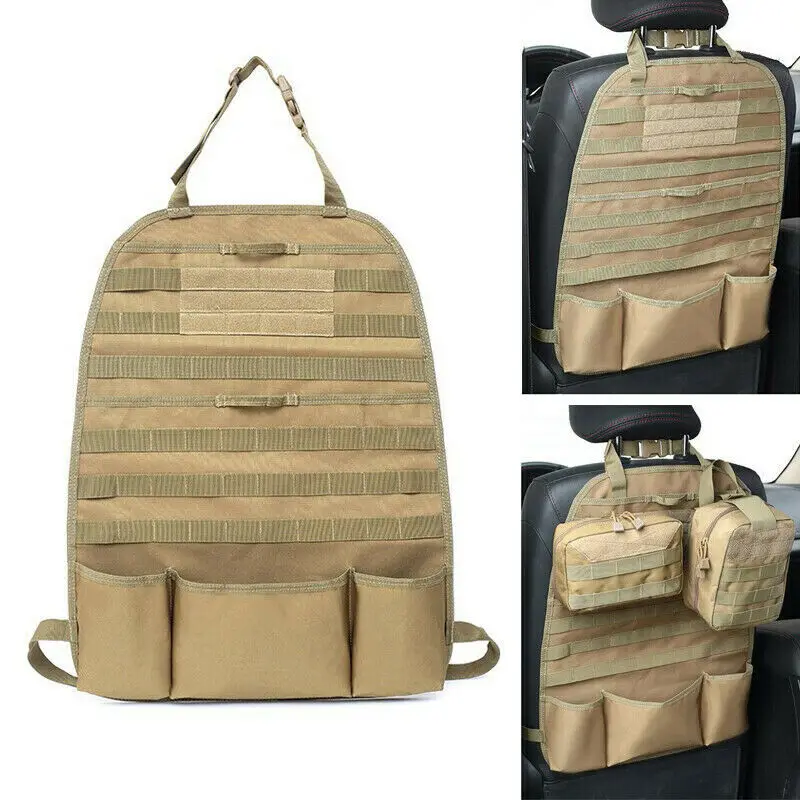 Tactical MOLLE Car Seat Organizer Seat Back Hunting Storage Bag Universal Seat Cover Case Veículo Painel Car Seat Cover Protector