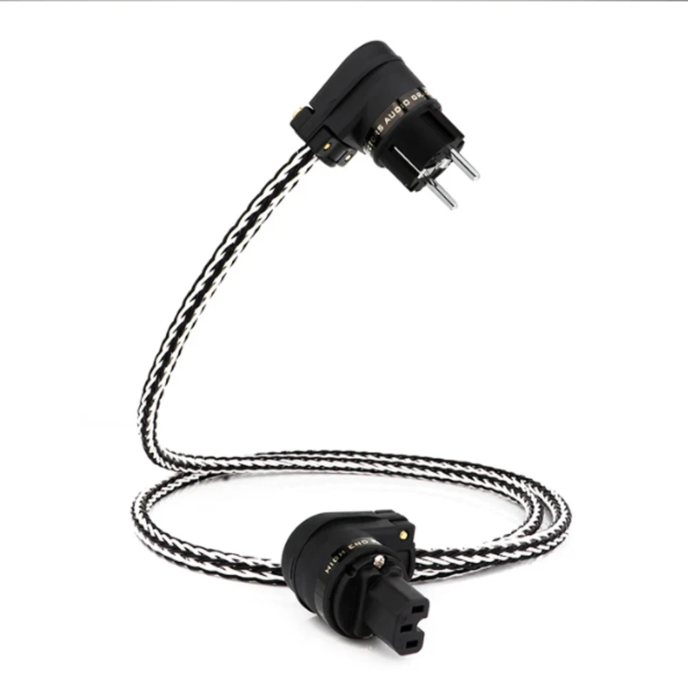 高純度-occ-銅銀メッキ電源ケーブル-hifi-直角-eu-us-au-電源コード-オーディオ-cd-プレーヤーアンプ電源ケーブル用
